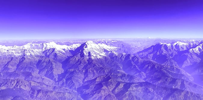 High Himalayan ridgelines in Nepal, representing the country’s trekking and expedition landscape.